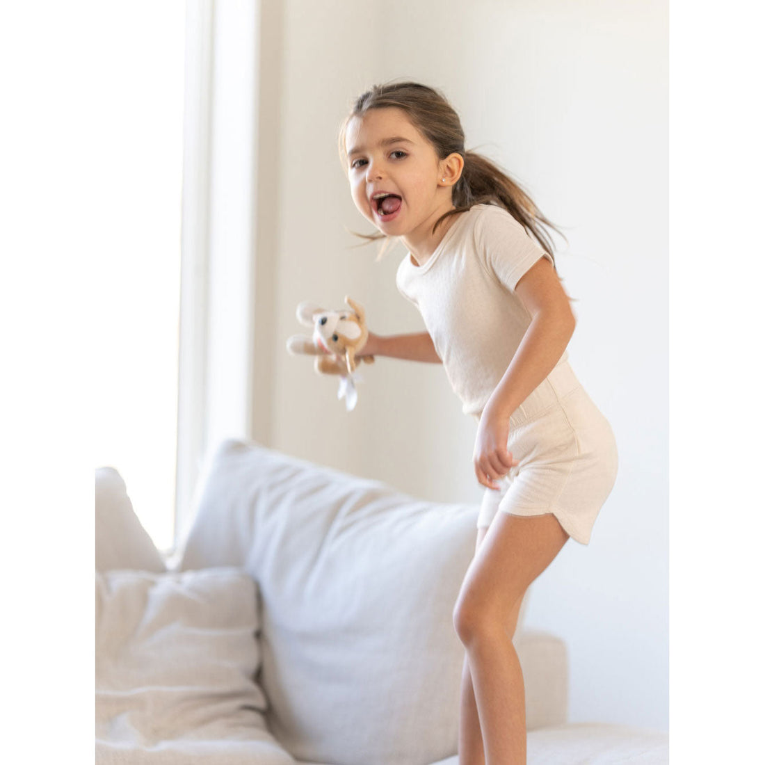 Coco Blanc pajamas Coco Blanc Powdered Mauve Pointelle Short Pajama