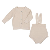 Coco Blanc rompers Coco Blanc Antique White Knit Romper