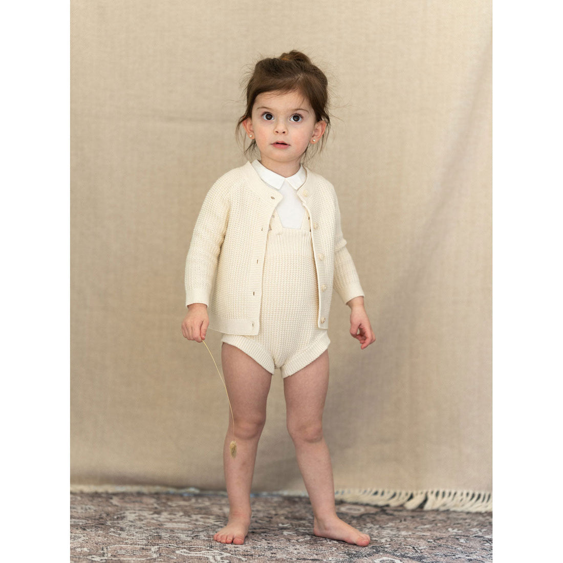 Coco Blanc rompers Coco Blanc Antique White Knit Romper