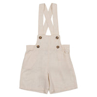 Coco Blanc rompers Coco Blanc Flaxy Oat Boys Linen Romper
