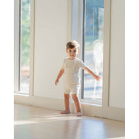 Coco Blanc rompers Coco Blanc Flaxy Oat Boys Linen Romper