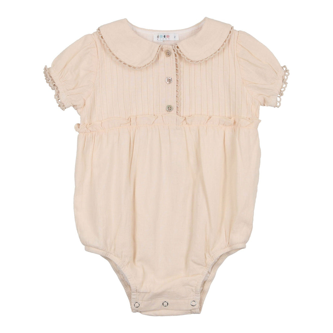 Coco Blanc rompers Coco Blanc Powdered Mauve Peter Pan Collar Romper