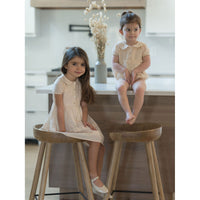 Coco Blanc rompers Coco Blanc Powdered Mauve Peter Pan Collar Romper