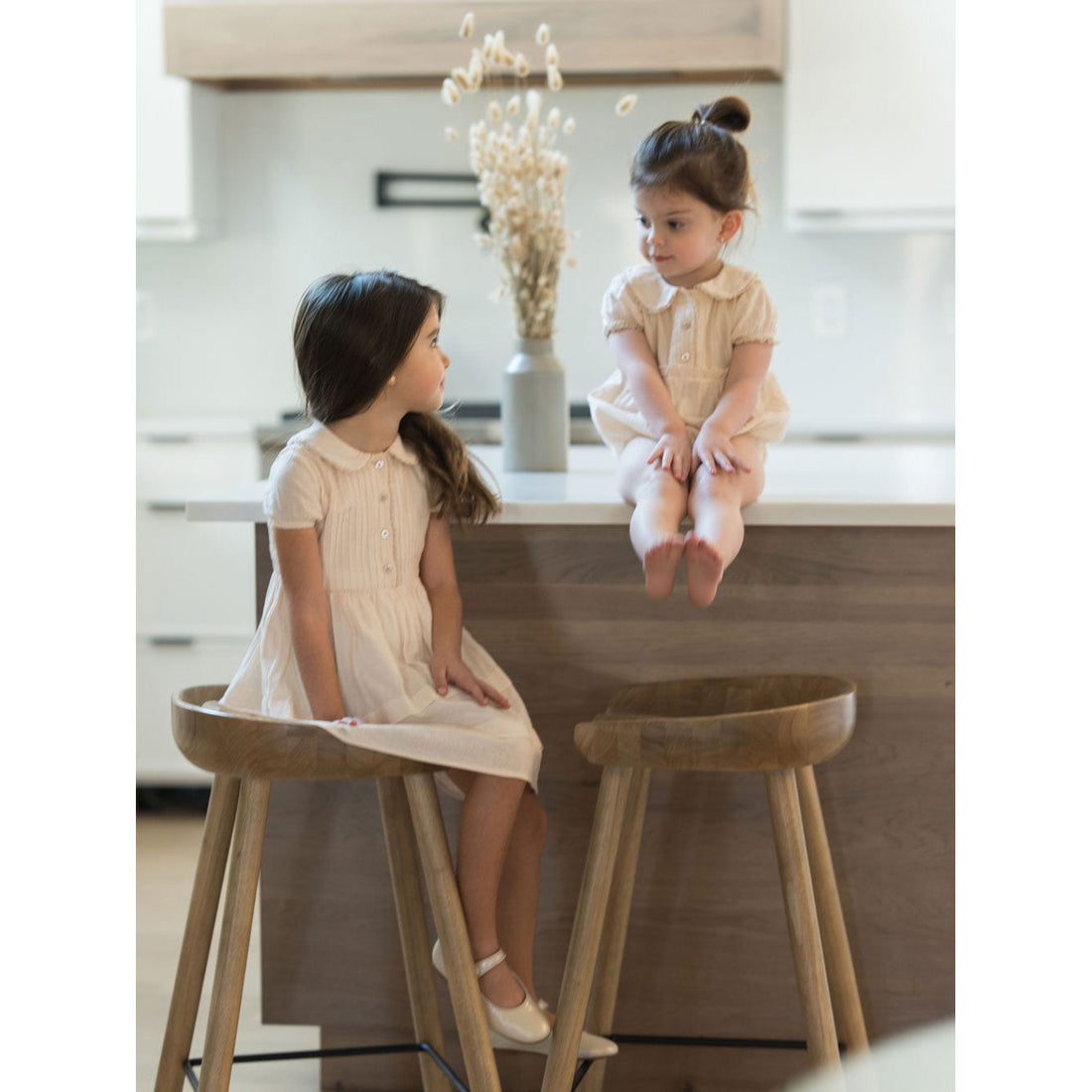 Coco Blanc rompers Coco Blanc Powdered Mauve Peter Pan Collar Romper