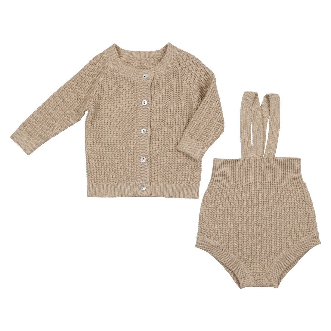Coco Blanc rompers Coco Blanc Taupe Knit Romper