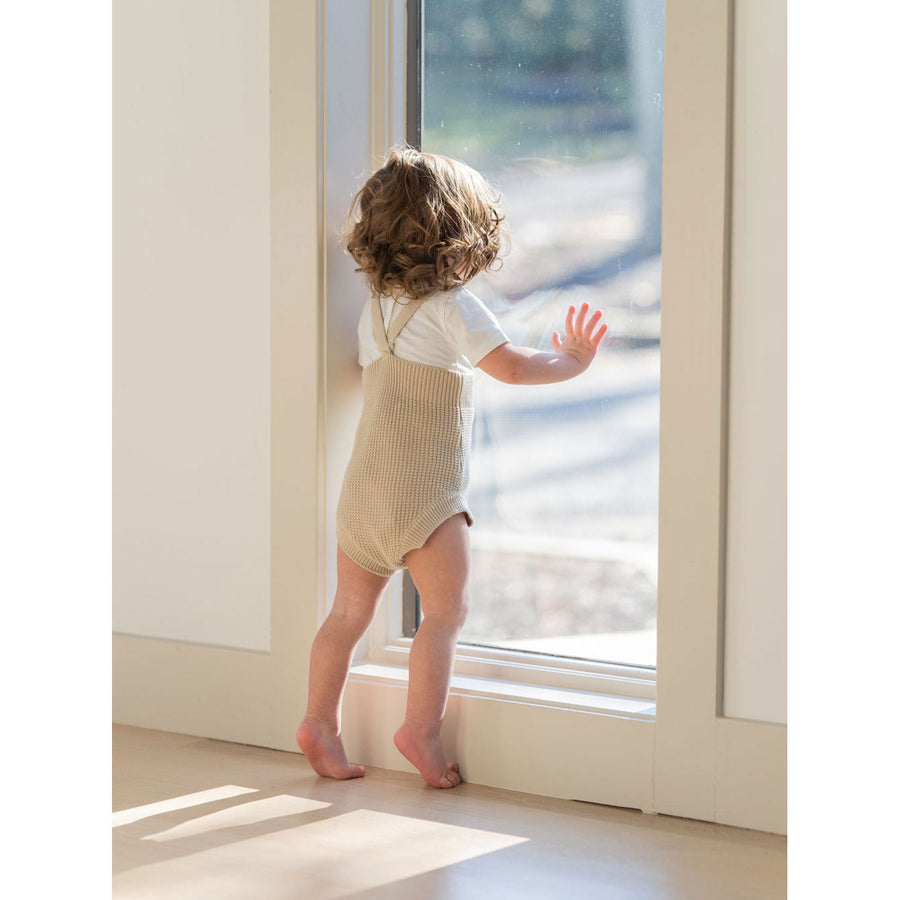 Coco Blanc rompers Coco Blanc Taupe Knit Romper