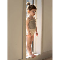 Coco Blanc rompers Coco Blanc Taupe Ruched romper
