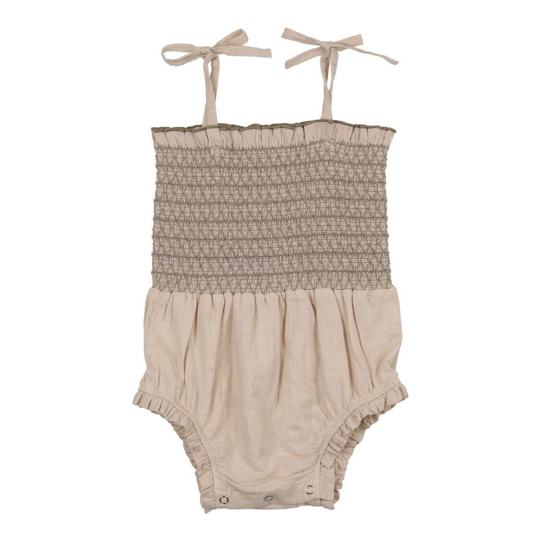 Coco Blanc rompers Coco Blanc Taupe Ruched romper