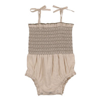 Coco Blanc rompers Coco Blanc Taupe Ruched romper