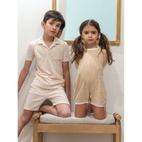 Coco Blanc rompers Coco Blanc Taupe Terry Romper
