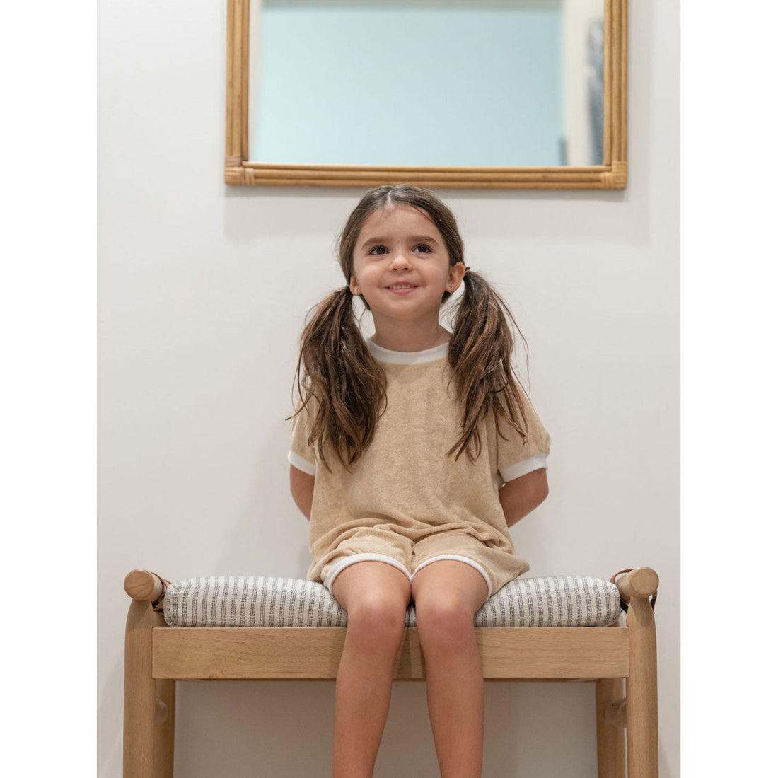 Coco Blanc rompers Coco Blanc Taupe Terry Romper
