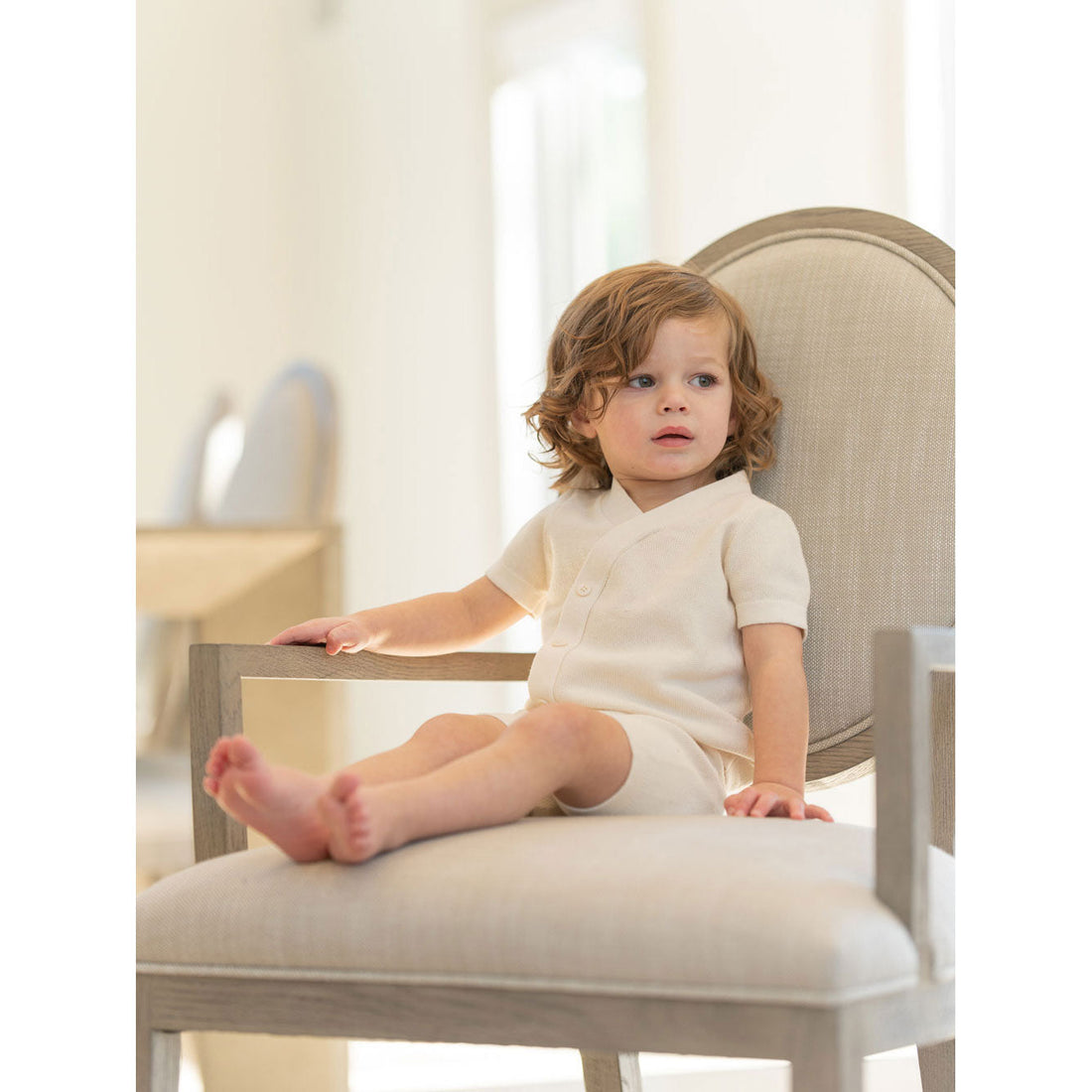 Coco Blanc sets Coco Blanc Antique White Baby Side Button Set