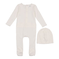 Coco Blanc sets Coco Blanc Antique White Modal Footie with Beanie