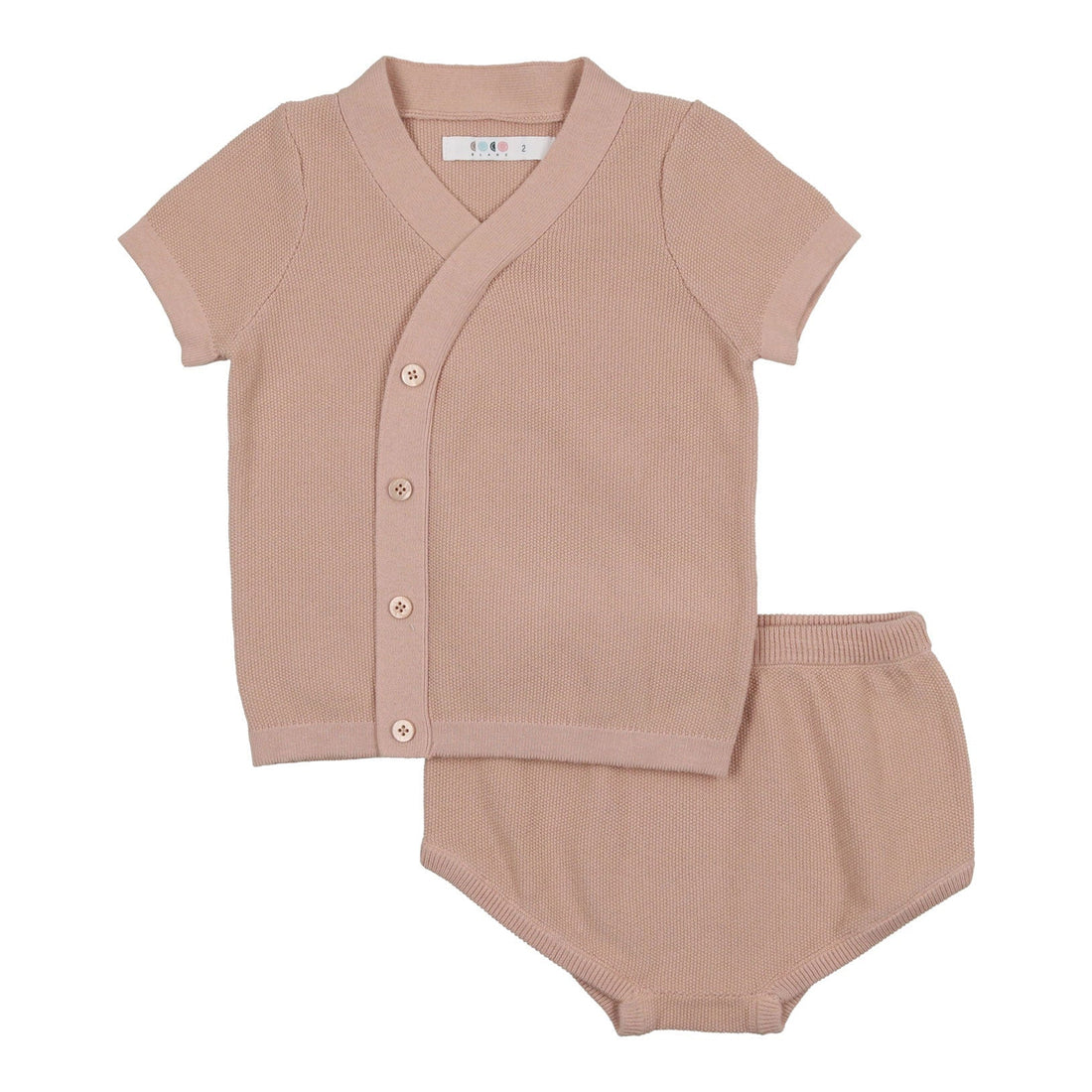 Coco Blanc sets Coco Blanc Powdered Mauve Baby Side Button Set
