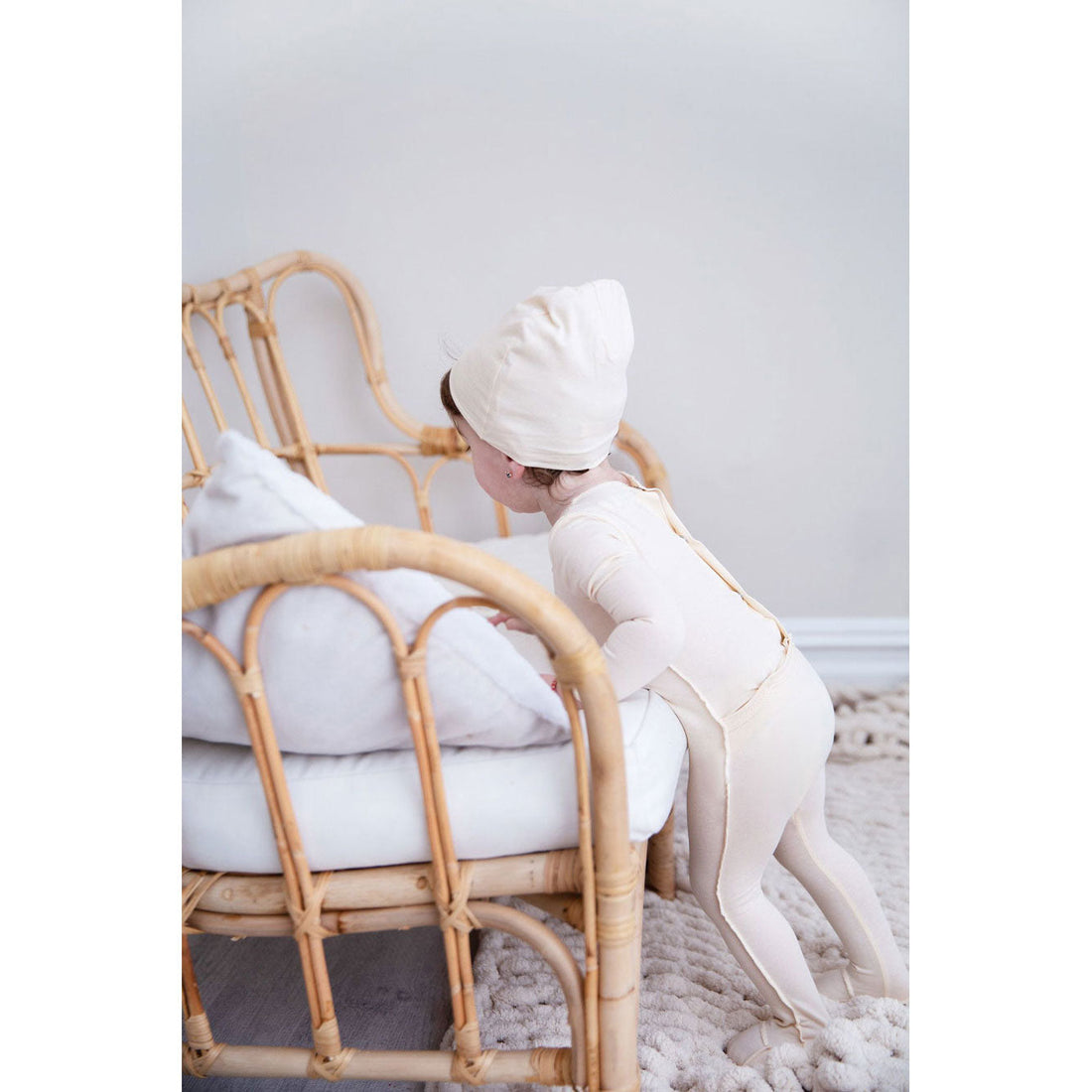 Coco Blanc sets Coco Blanc Powdered Mauve Modal Footie with Beanie
