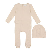 Coco Blanc sets Coco Blanc Powdered Mauve Modal Footie with Beanie