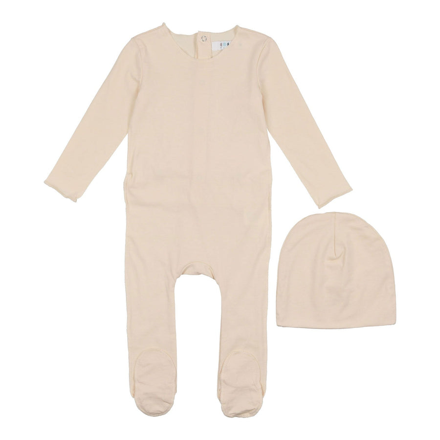 Coco Blanc sets Coco Blanc Powdered Mauve Modal Footie with Beanie
