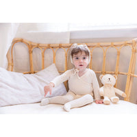 Coco Blanc sets Coco Blanc Powdered Mauve Pointelle Footie with bonnet