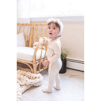 Coco Blanc sets Coco Blanc Powdered Mauve Pointelle Footie with bonnet