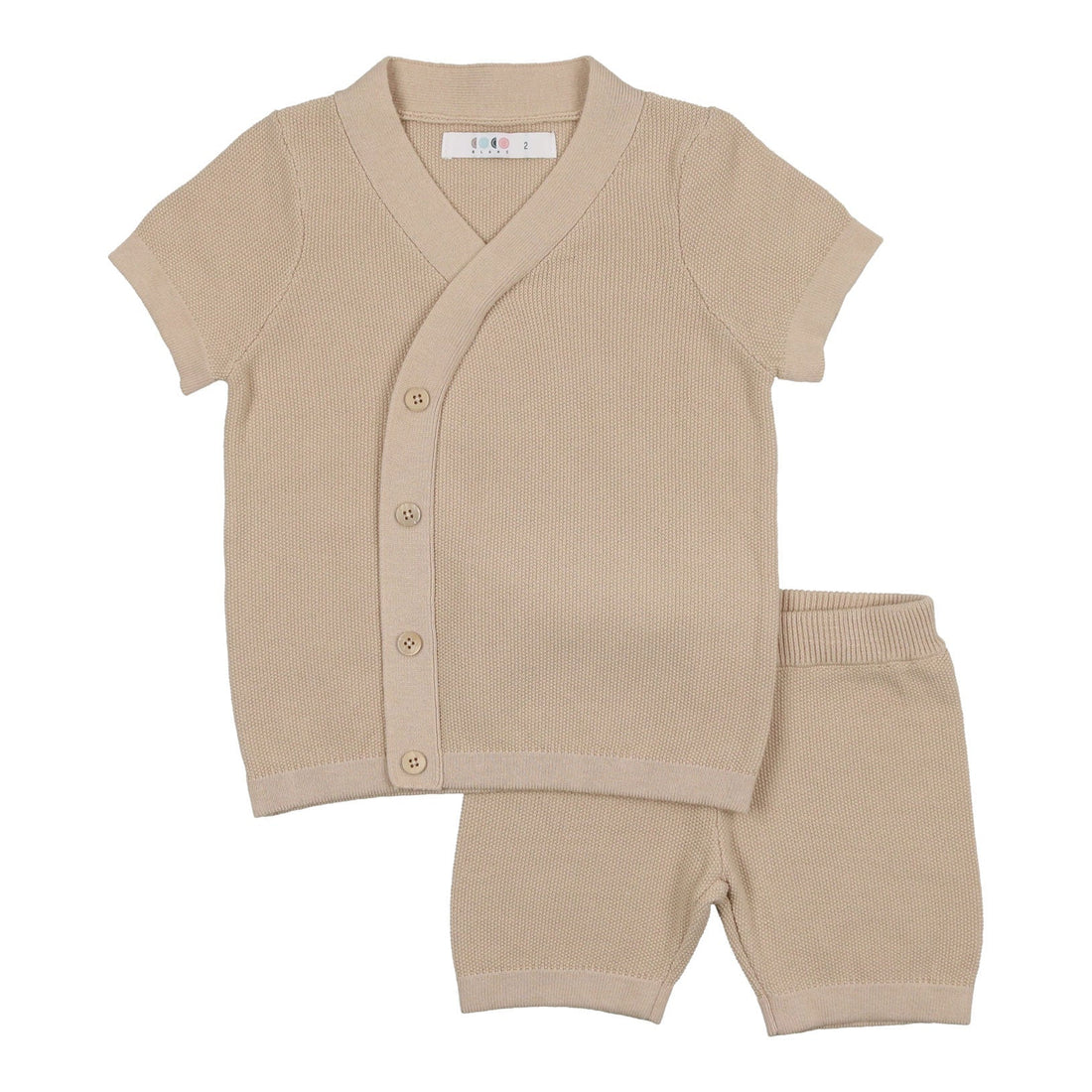 Coco Blanc sets Coco Blanc Taupe Baby Side Button Set