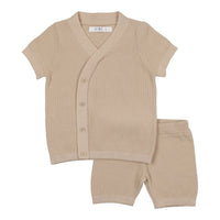Coco Blanc sets Coco Blanc Taupe Baby Side Button Set