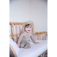 Coco Blanc sets Coco Blanc Taupe Modal Footie with Beanie