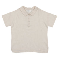 Coco Blanc shirts Coco Blanc Flaxy Oat Linen Shirt