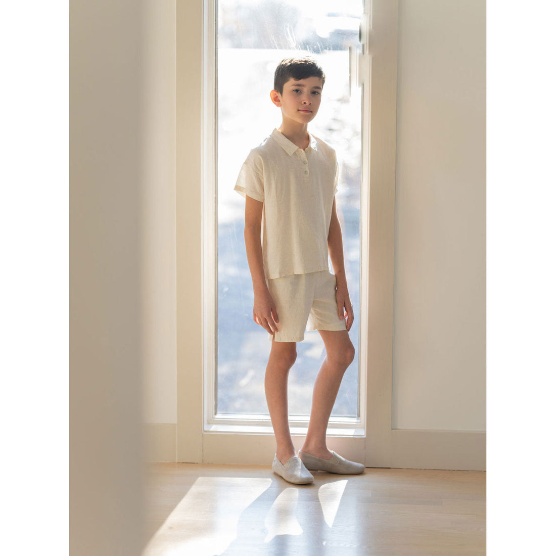 Coco Blanc shirts Coco Blanc Flaxy Oat Linen Shirt