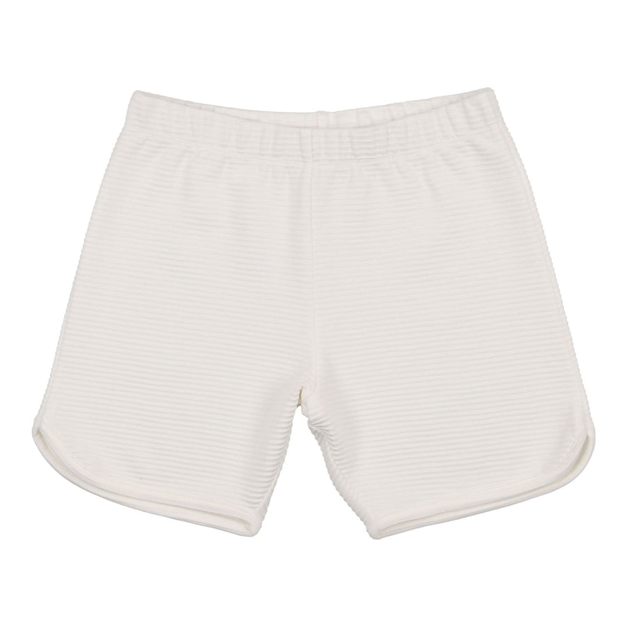 Coco Blanc Shorts Coco Blanc Antique White Ribbed Shorts