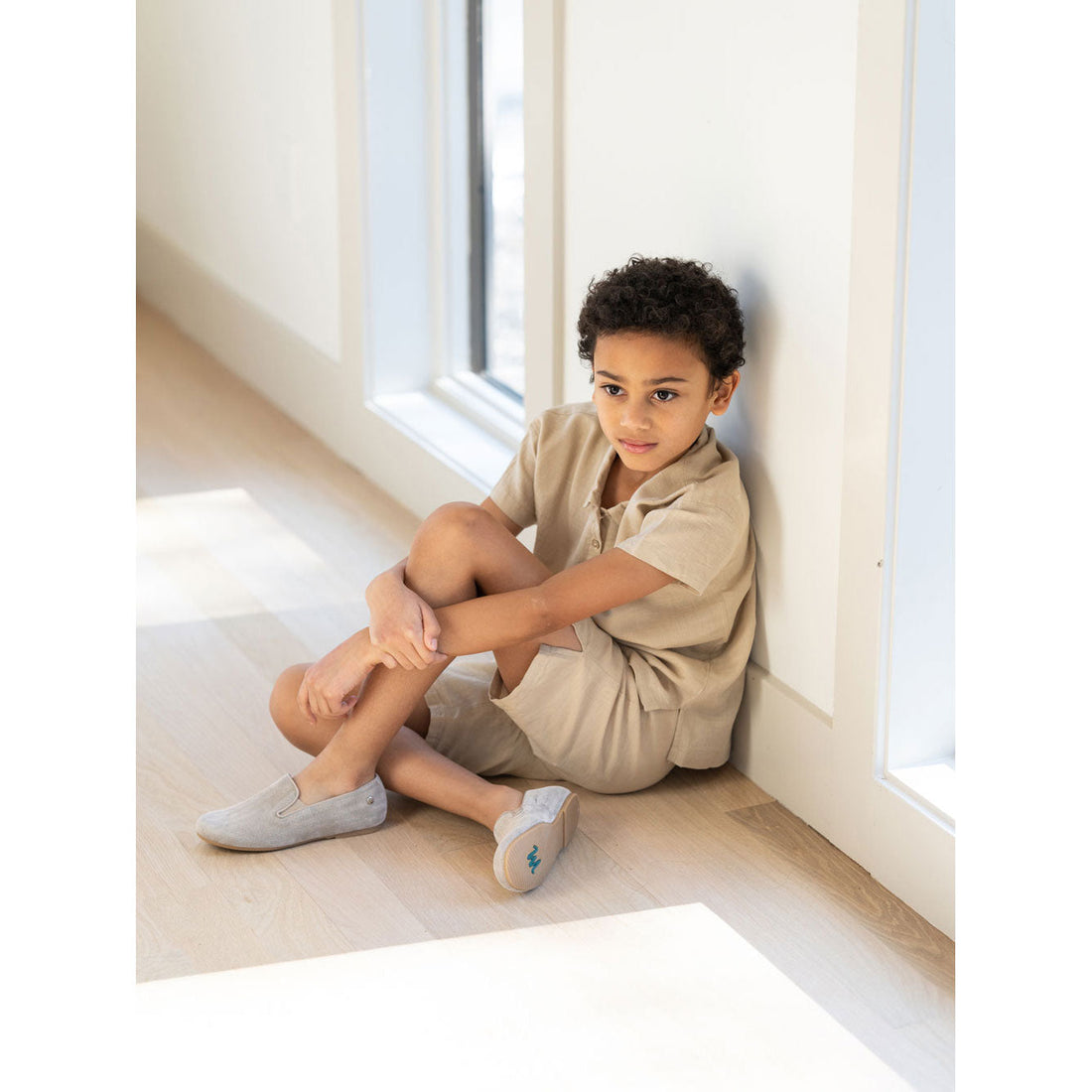 Coco Blanc Shorts Coco Blanc Tan Linen Shorts