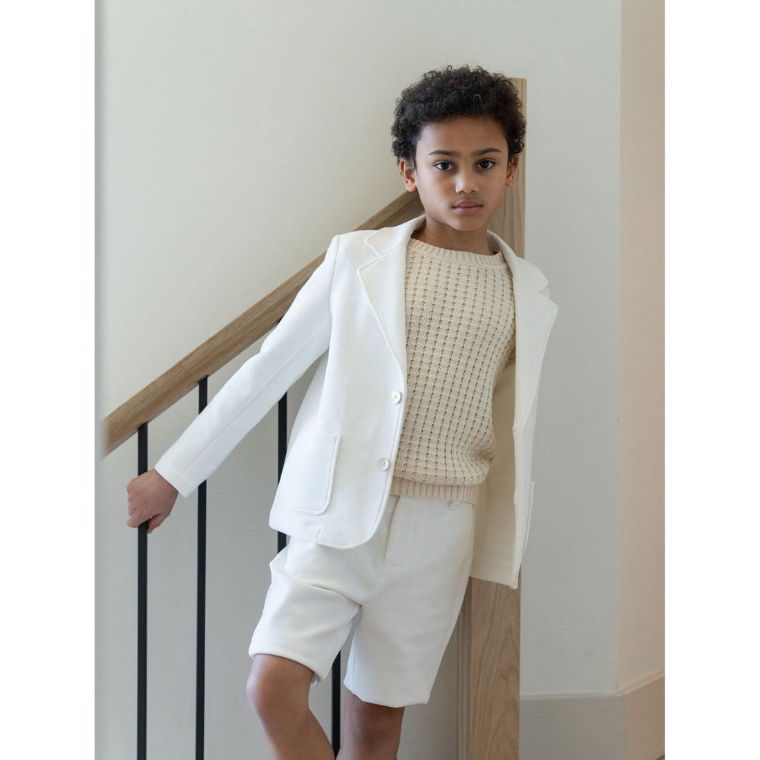 Coco Blanc Suits Coco Blanc Antique White Pique Suit