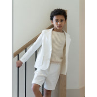 Coco Blanc Suits Coco Blanc Antique White Pique Suit