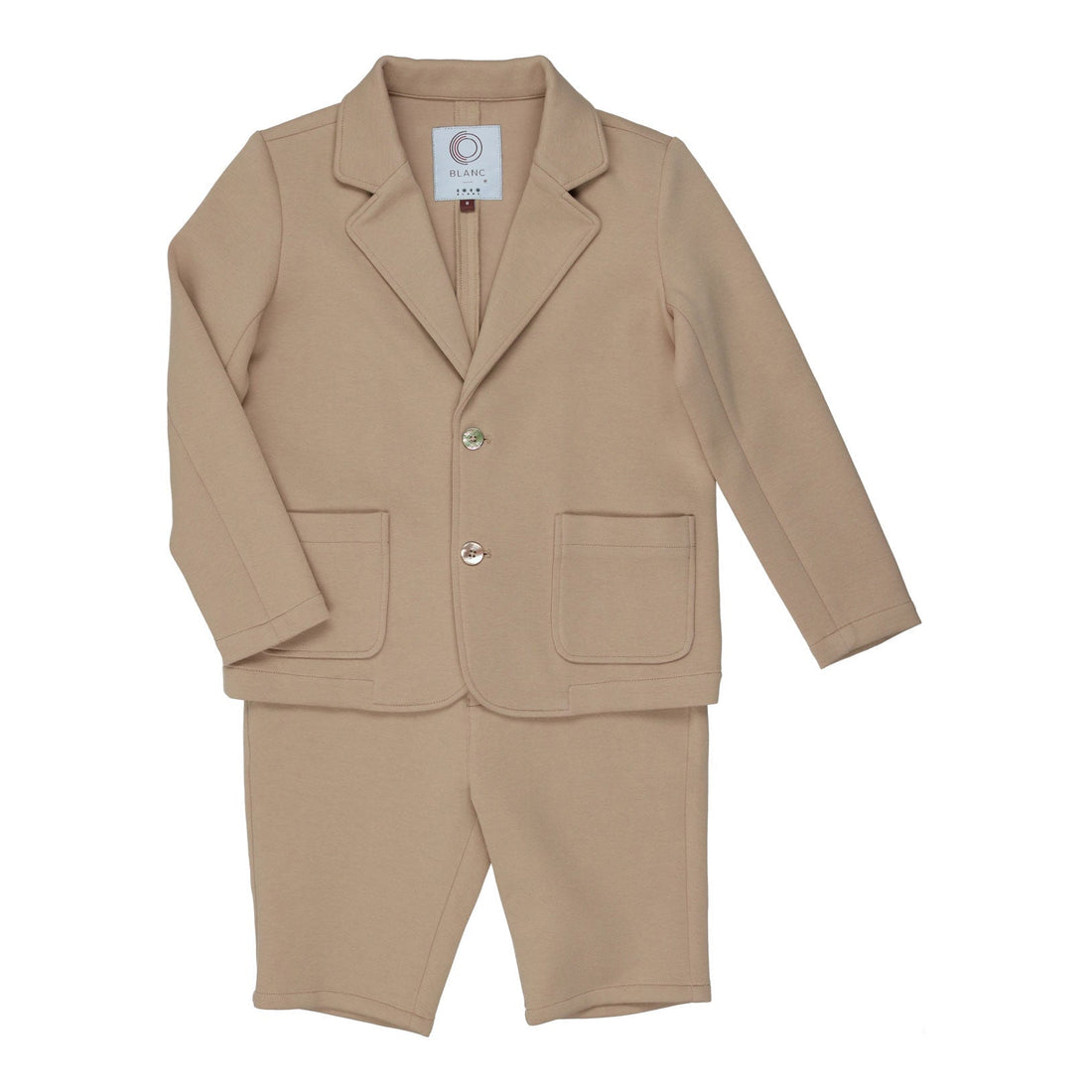 Coco Blanc Suits Coco Blanc Taupe Pique Suit