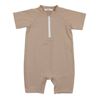 Coco Blanc swim Coco Blanc Taupe/Cream Baby One Piece Swimsuit