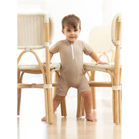 Coco Blanc swim Coco Blanc Taupe/Cream Baby One Piece Swimsuit