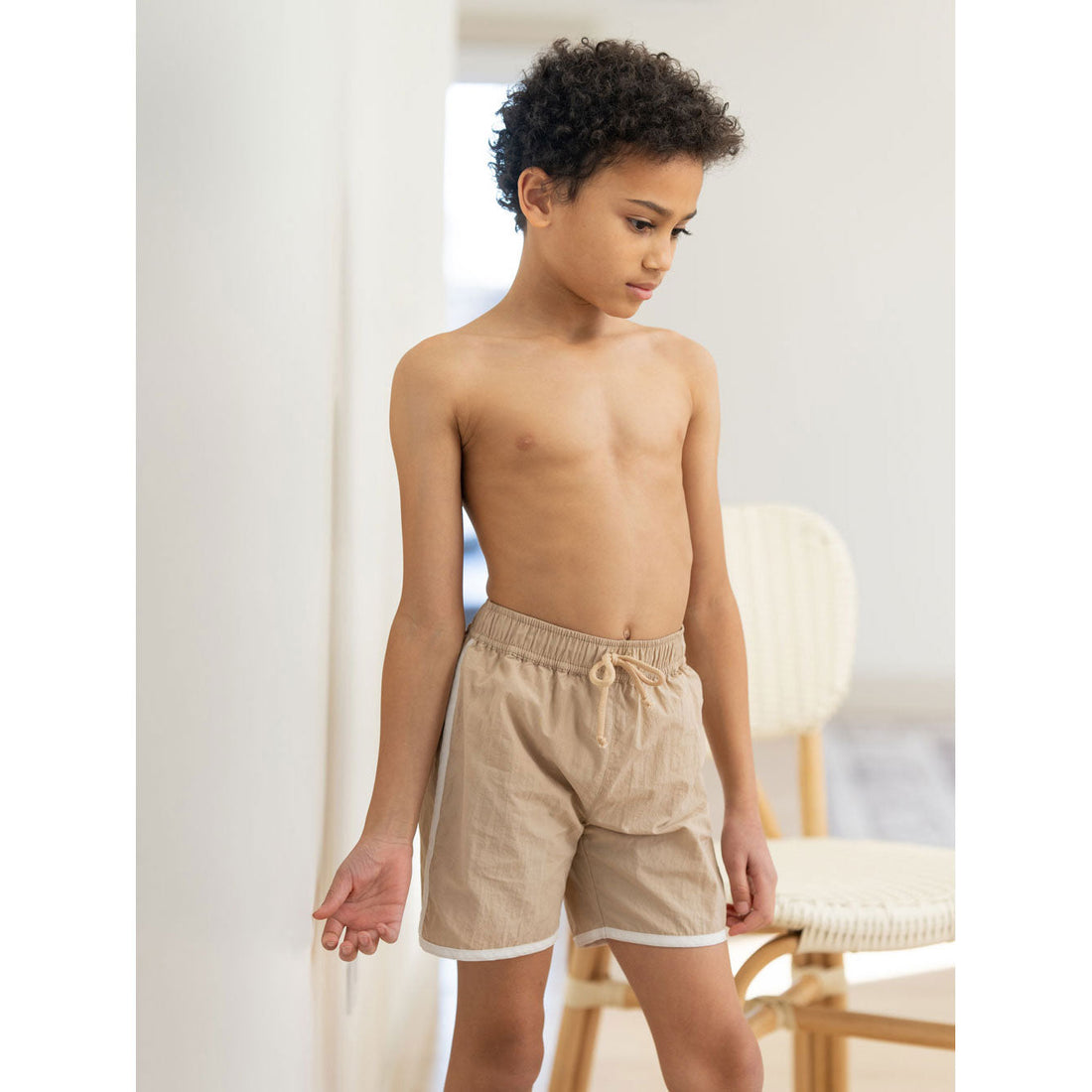 Coco Blanc swim Coco Blanc Taupe/Cream Swim Trunk