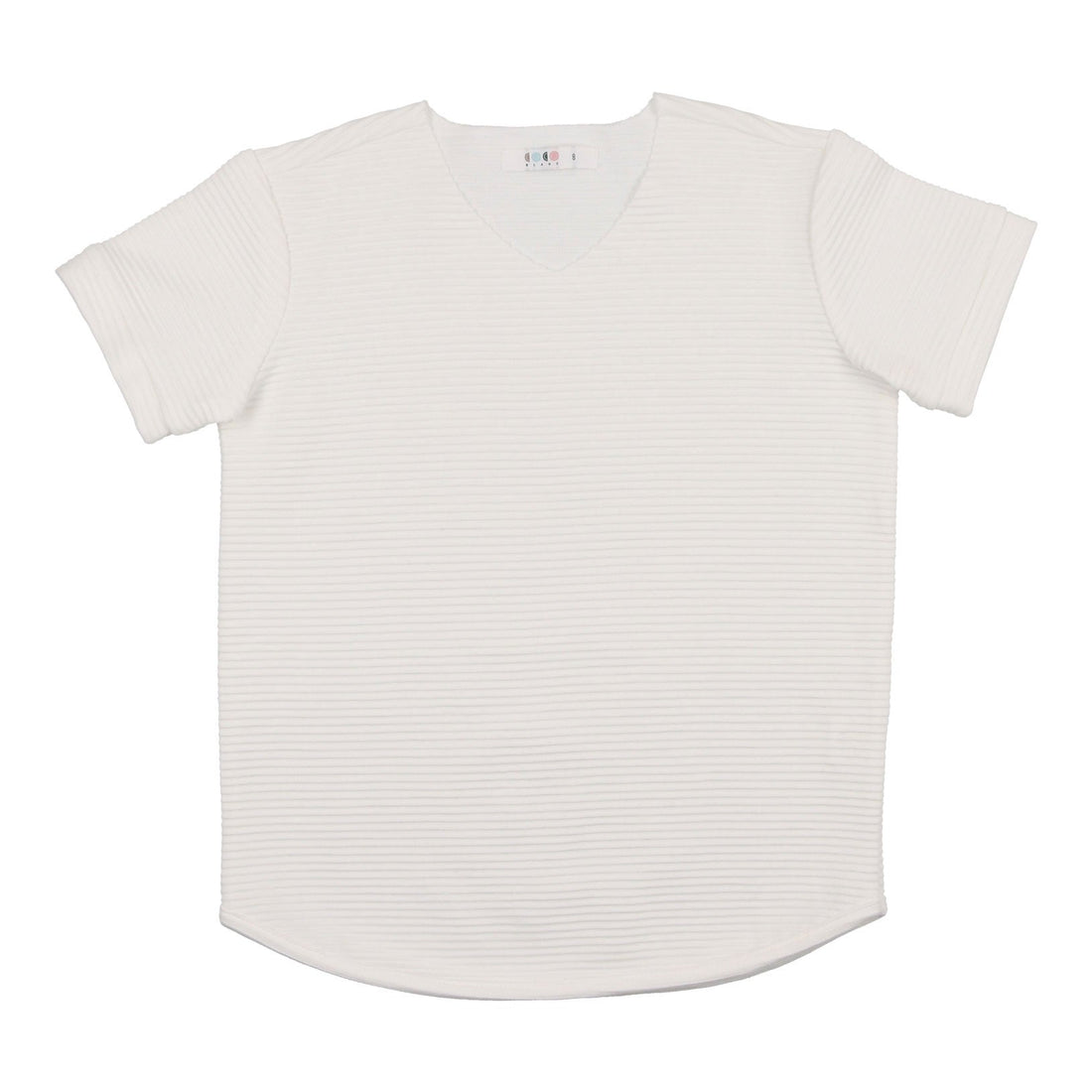Coco Blanc tees Coco Blanc Antique White Ribbed Boy Tee