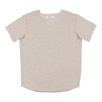 Coco Blanc tees Coco Blanc Flaxy Oat Ribbed Boy Tee