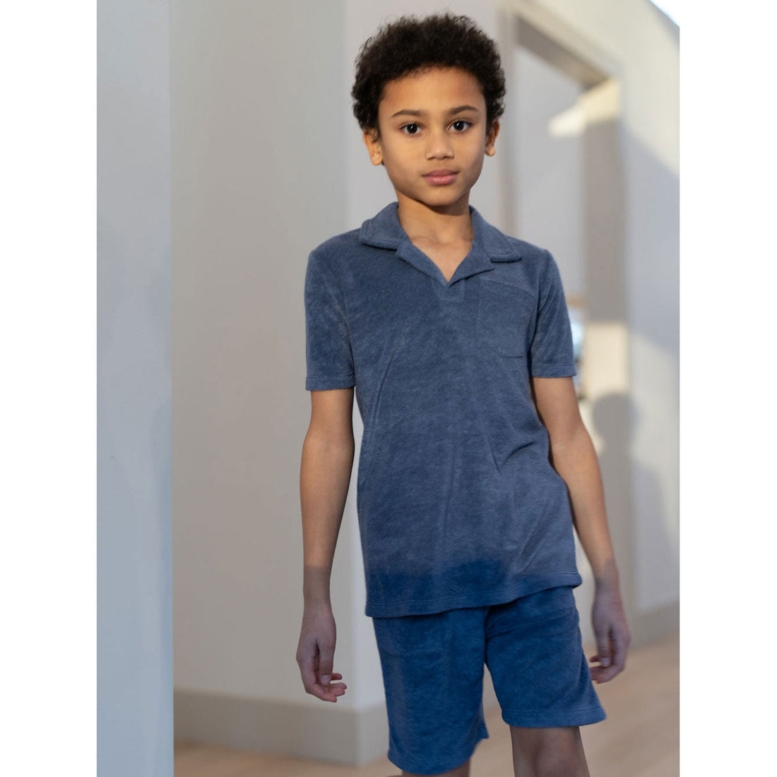 Coco Blanc tees Coco Blanc Navy Terry Boys Tee