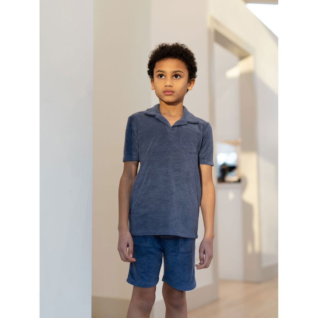 Coco Blanc tees Coco Blanc Navy Terry Boys Tee