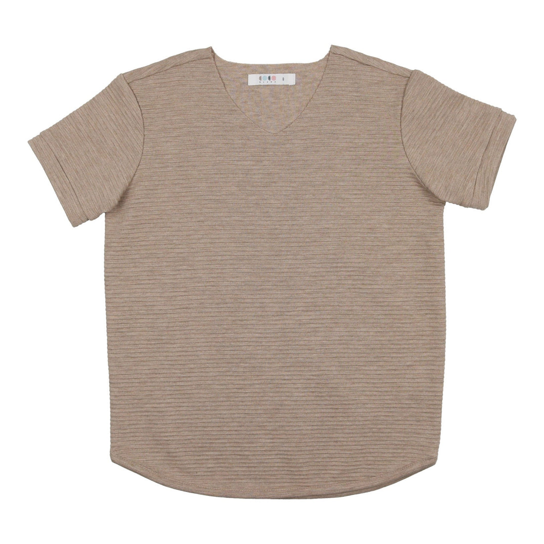 Coco Blanc tees Coco Blanc Taupe Ribbed Boy Tee