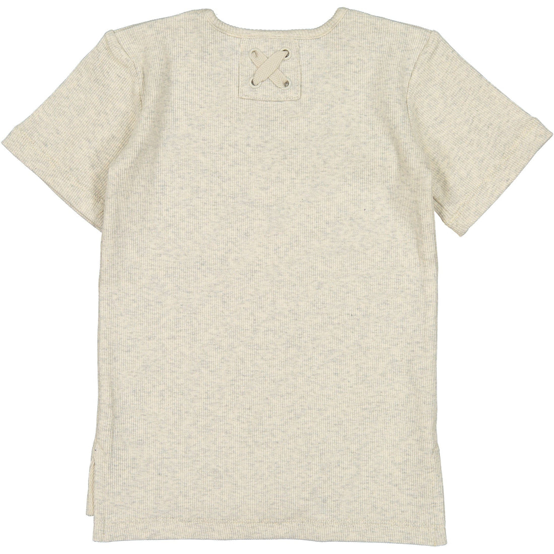 Coco Blanc tops and tees Coco Blanc Oatmeal V-neck Ribbed Tee