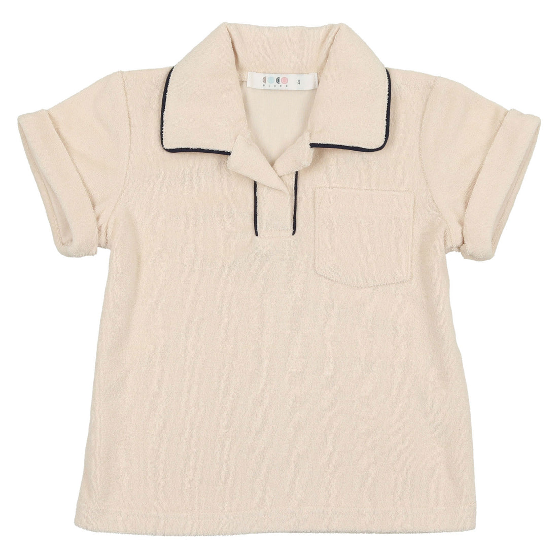 Coco Blanc Cream Terry Girl Tee