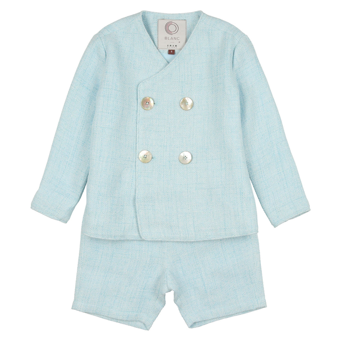 Coco Blanc Pale Blue Double Breasted Suit