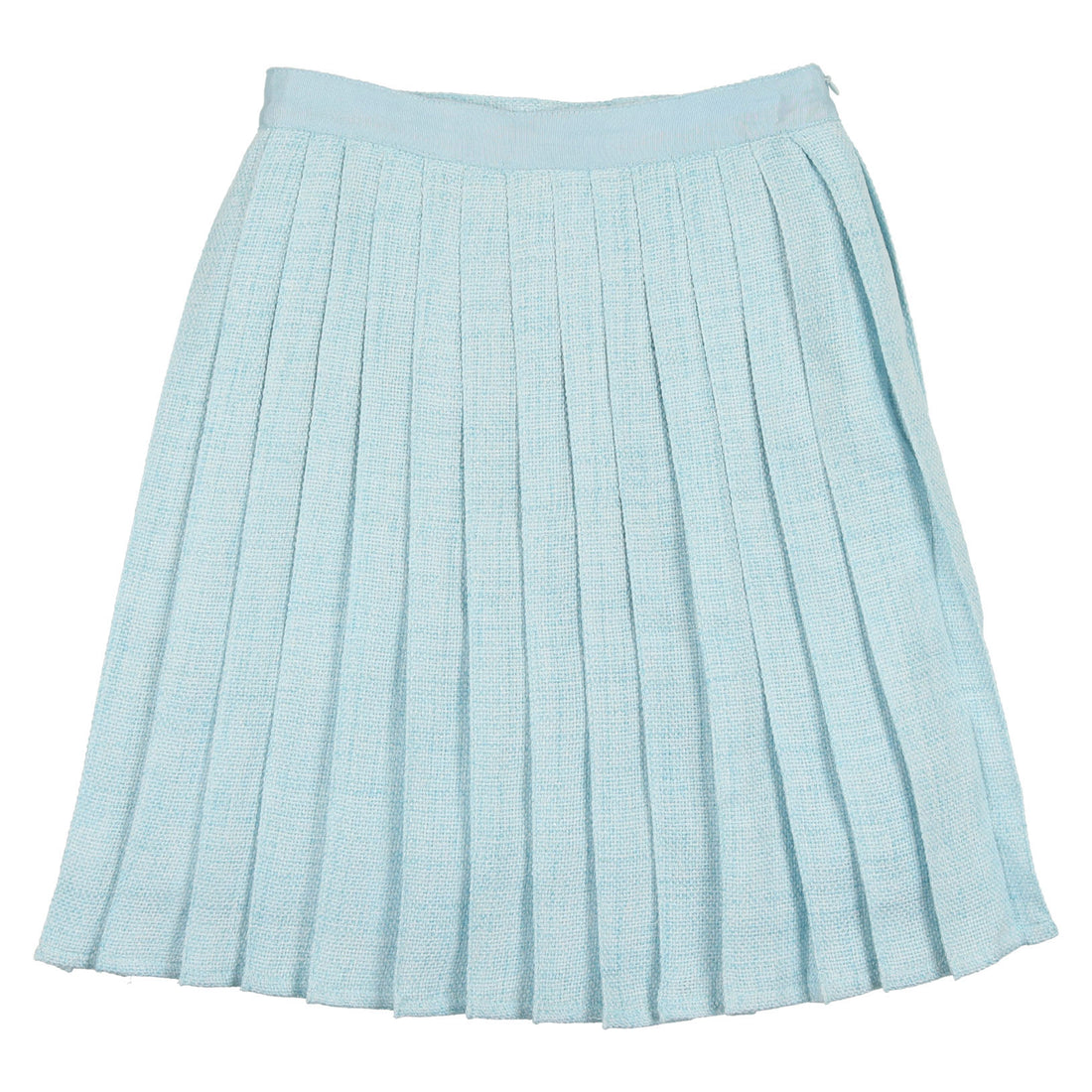 ★PALE JADE★ Small Pleats Skirt 2colors 【送料0/関税0】 Coco Blanc Pale Blue Woven Pleated Skirt – Ladida