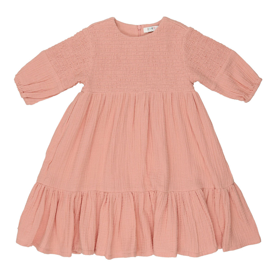 Coco Blanc Smoky Rose Smocked Dress
