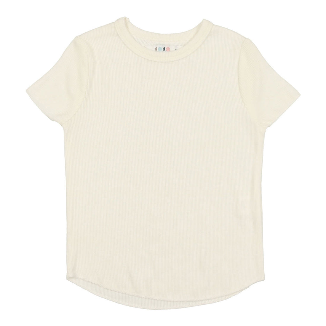Coco Blanc Cream Ribbed Short Sleeve Tee