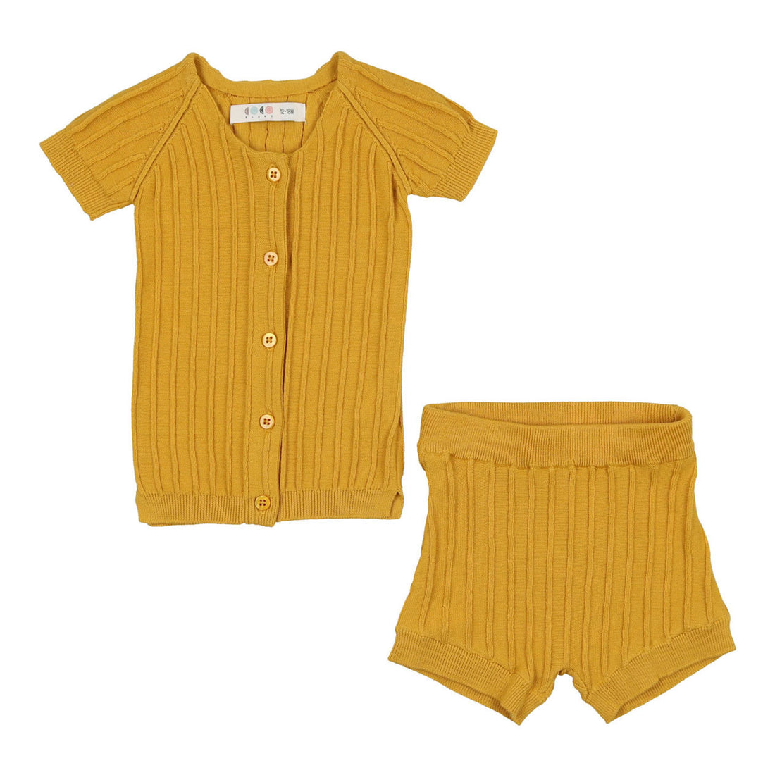 Coco Blanc Spicy Mustard Baby Ribbed Set