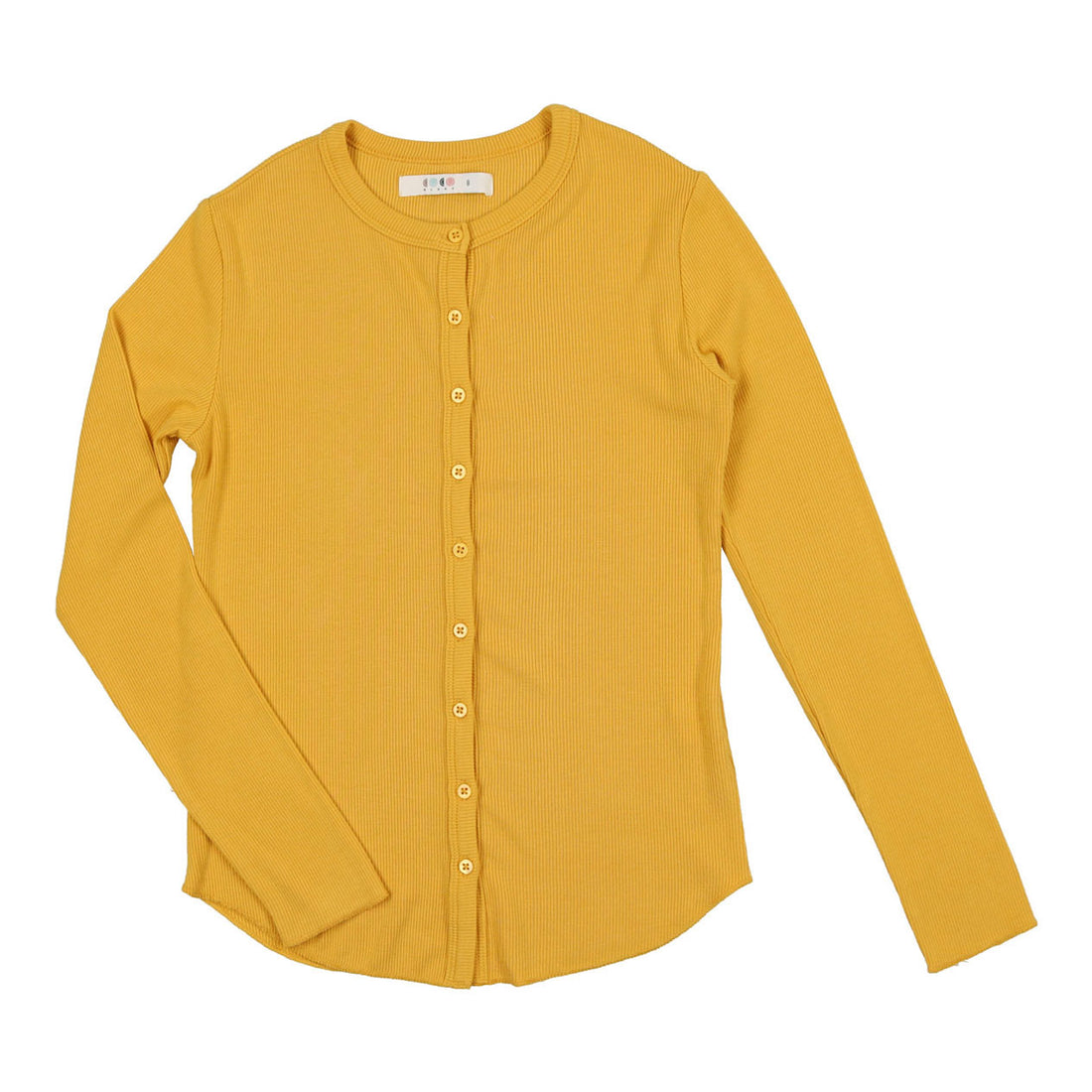 Coco Blanc Spicy Mustard Ribbed Long Sleeve Tee