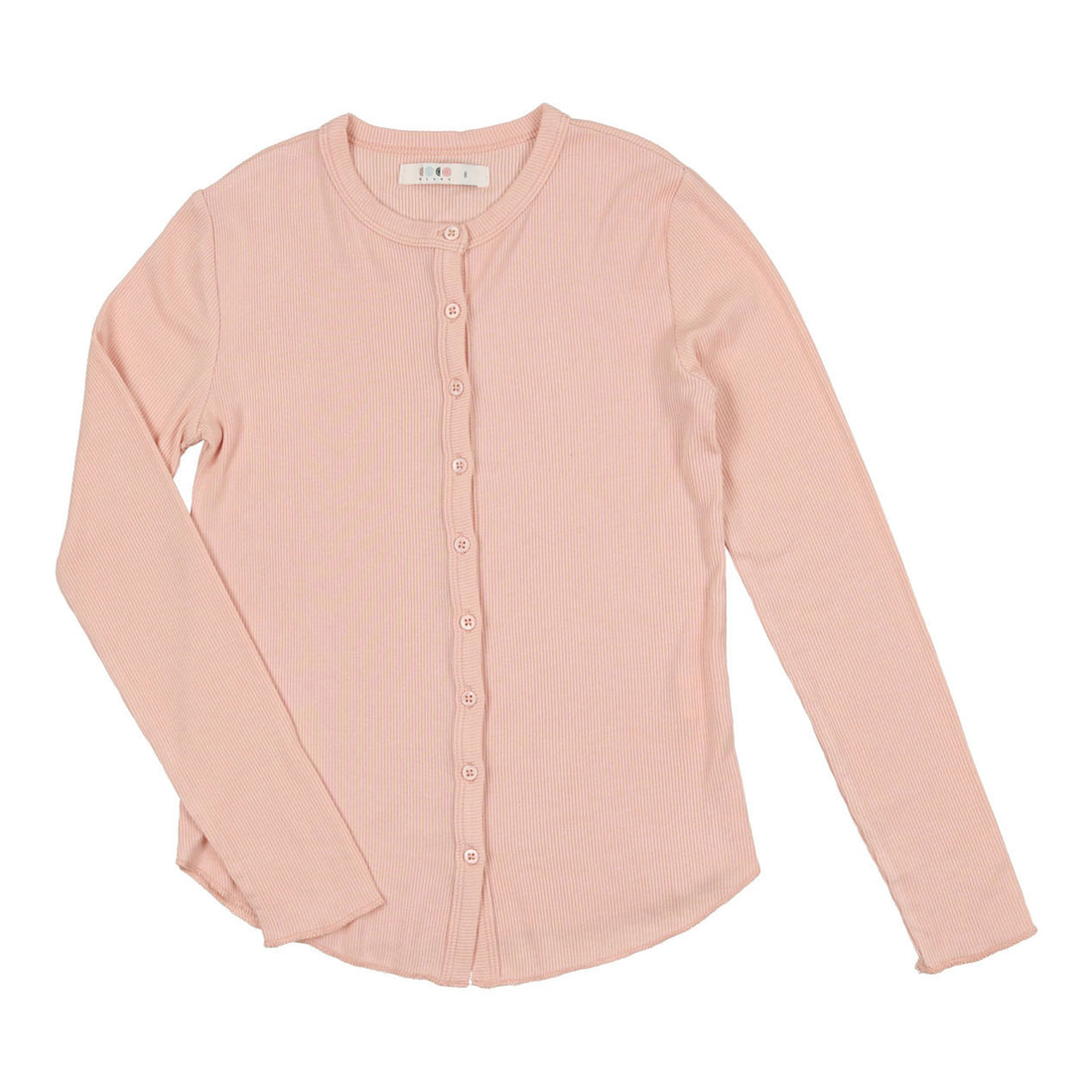Coco Blanc Smoky Rose Ribbed Long Sleeve Tee